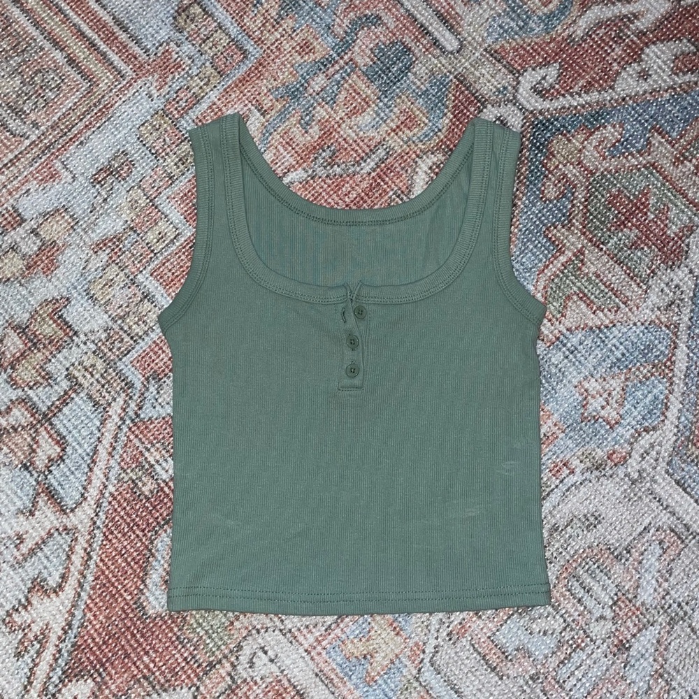 SHEIN sage green crop tank